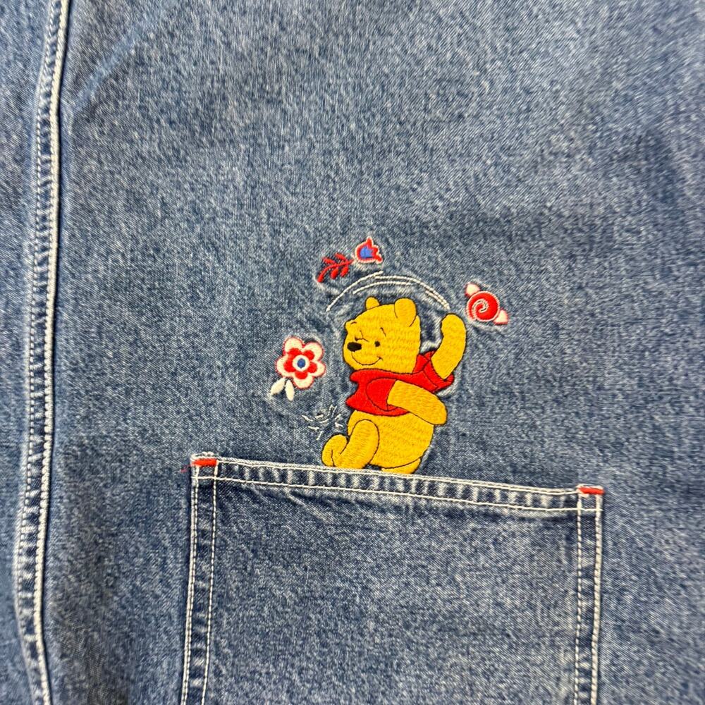 Disney Winnie the Pooh Tigger Denim Jumper Dress Womens L Walt Disney World - Picture 5 of 11